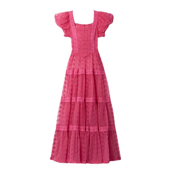 DOEN NADETTE LACE-TRIMMED EMBROIDERED MAXI DRESS - Picture 2 of 7